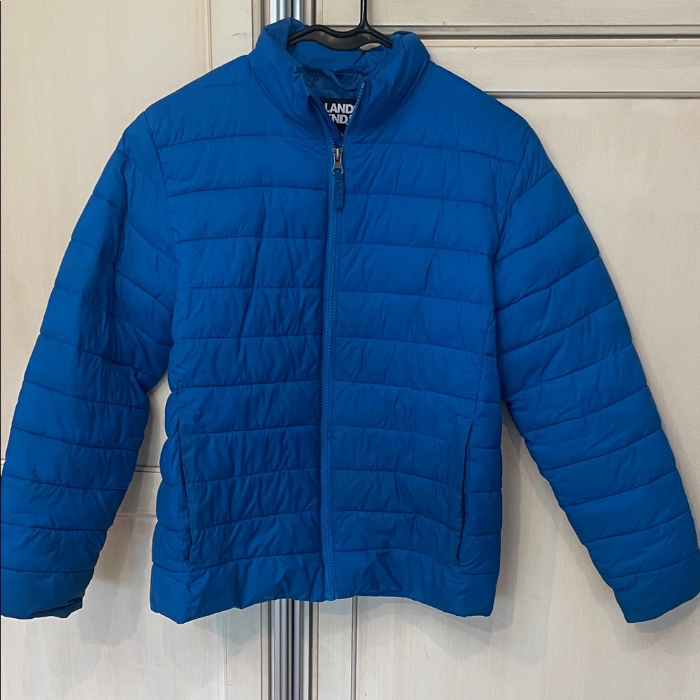 Lands' End Boys' Royal Blue Quilted Puffer Jacket